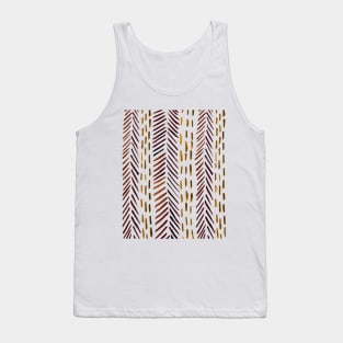 Abstract herringbone pattern - fall colors Tank Top